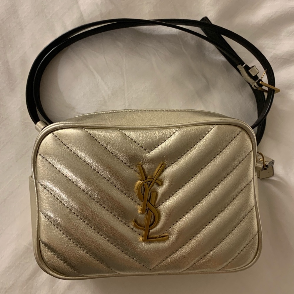 YSL Saint Laurent Lou Lou Metallic Waist belt bag